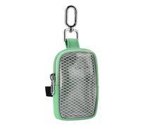 ECMQS Pochette de transport pour cartes d'histoire à clipser, vert | Étui de rangement en maille sur le devant, fermeture éclair, support de voyage à emporter pour un usage quotidien en famille