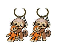 ECMQS Porte-clés en forme de singe, construction en acrylique robuste | Adorable figurine en acrylique pour un usage quotidien, décoration tendance pour les étudiants, les travailleurs et léger