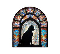 ECMQS Puzzle 3D chaton en bois avec fonction banque de monnaie, A M