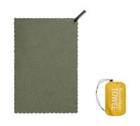 ECMQS Serviette de sport en microfibre pour piscine, gym, voyage, vert kaki | Chiffon à séchage rapide avec languette d'angle, grande taille 80 x 120 cm