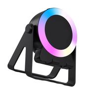 ECMQS Station de charge et haut-parleur 2 en 1 pour smartphone en ABS, noir | Support de haut-parleur avec coque ABS pour la plupart des appareils, réglage multiple de position, large compatibilité,