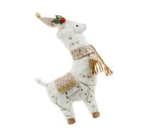 ECMQS Statue en peluche d'alpagas pour décoration saisonnière, doré S | Design doux pour les fêtes saisonnières et les décorations de vacances, décoration conviviale pour chambre d'enfant ou