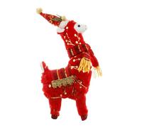 ECMQS Statue en peluche d'alpagas pour décoration saisonnière, rouge L | Design doux pour les fêtes saisonnières et les décorations de vacances, décoration conviviale pour chambre d'enfant ou