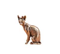 ECMQS Statues d'animaux en laiton - Figurine de chats - Sculptures cadeau | Décorations d'intérieur - Chats rétro - Objets décoratifs pour salon - Pièces maîtresses de table