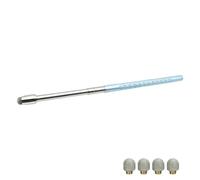 ECMQS Stylo tactile télescopique, bleu clair | Pointe en maille capacitive, pointeur en métal rétractable pour leçons en ligne, navigation quotidienne, écriture de bureau