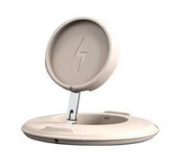 ECMQS Support de téléphone de bureau avec liaison pliable, crème