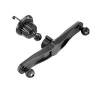 ECMQS Support de téléphone portable pour grille d'aération de voiture avec | Adaptateur répartiteur 1 à 2 têtes avec double support de rotule de 17 mm, installation rapide, support de téléphone portable