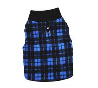 ECMQS Sweat à capuche en polaire pour chien Motif à carreaux pour usage | Texture en polyester adaptée pour un enfilage et une utilisation confortable par temps froid pour les animaux sensibles