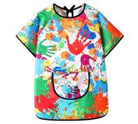 ECMQS Tablier de peinture pour enfant | Housse de peinture légère pour projets de maison, tables à dessin, cours d'art