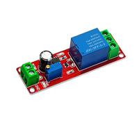 ECMQS Taille NE555 Module relais temporel 10 A 250 VAC, 5 V | Carte relais compacte NE555 avec réglage du potentiomètre jusqu'à 10 secondes pour la protection de l'appareil