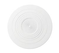 ECMQS Tapis de feutrine en silicone 30,5 cm, blanc | Tapis de platine antidérapant avec amélioration des basses et réductions pour enregistreurs à domicile