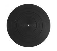 ECMQS Tapis de feutrine en silicone 30,5 cm, noir | Tapis de platine antidérapant avec amélioration des basses et réductions pour enregistreurs à domicile