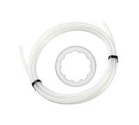 ECMQS Tube d'alimentation en PTFE à friction avec alésage étoilé, blanc | Liner de service de 2 m de long pour imprimante 3D avec guide de filament de 1,75 mm