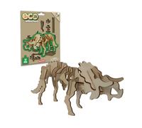 Eco 3D Puzzle en bois Triceratops de Deluxebase. Kit d'artisanat a theme a theme d'animaux 3D. Toys animaux de dinosaure en bois durable. Kits de