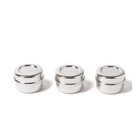 ECO Brotbox Lot de 3 boîtes à goûter en acier inoxydable - 60 ml chacun.