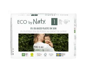 Eco by naty Couches écologiques T1-2-5 kgs - Le Paquet de 25 couches