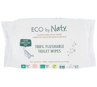 Eco by Naty, Lot de 504 lingettes humides jetables (12 x 42 lingettes) pour bébé compostables à base de plantes, 0% plastique, sans produits chimiques nocifs