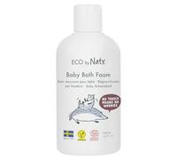 Eco by Naty, mousse de bain pour bébé, ingrédients bio d'origine végétale sans parfum, hypoallergénique et testé dermatologiquement, flacon de 200 ml