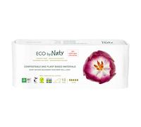 Eco by Naty Serviettes maternité - Serviettes hygiéniques post accouchement pour les soins maternels, serviettes absorbantes pour la protection contre les fuites (10 unités)