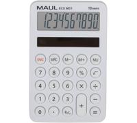 Eco Calculatrice Md 1 Calculatrice Solaire Avec 10 Chiffres Et 5 Fonctions Calculatrice En 60% Plastique Recyclé Calculatrice De Bureau Blauer Engel/Uz116 Blanc[Z563]