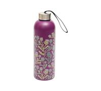 Eco Chic Bouteille thermique réutilisable | Bouteille de voyage isotherme en acier inoxydable avec couvercle anti-fuite | Utilisable pour boissons chaudes et froides (Chardon Violet)