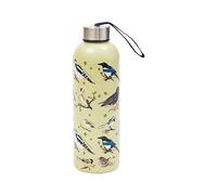 Eco Chic Bouteille thermique réutilisable | Bouteille de voyage isotherme en acier inoxydable avec couvercle anti-fuite | Utilisable pour boissons chaudes et froides (Oiseaux sauvages Vert)