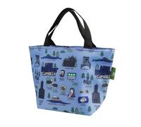 ECO CHIC Sac à déjeuner isotherme pliable léger et résistant à l'eau (bleu cumbria)