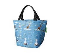 ECO CHIC Sac à déjeuner isotherme pliable léger et résistant à l'eau (Canards fantaisistes) Bleu