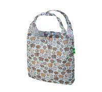 Eco Chic Sac de courses léger et réutilisable | Sac fourre-tout résistant à l'eau | Se replie dans une pochette attachée pour le rangement (Mouton mignon Bleu)