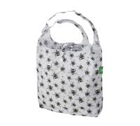 ECO CHIC Sac de courses réutilisable Cabas pliable Tote bag résistant à l'eau (Bourdons Gris)