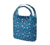 ECO CHIC Sac de courses réutilisable Cabas pliable Tote bag résistant à l'eau (Floral Marine)