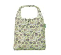 ECO CHIC Sac de courses réutilisable Cabas pliable Tote bag résistant à l'eau (Mouton mignon Vert)