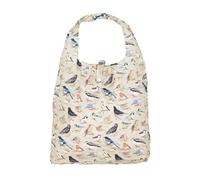 ECO CHIC Sac de courses réutilisable Cabas pliable Tote bag résistant à l'eau (Oiseaux sauvages Vert)