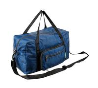 Eco Chic Sac fourre-tout de cabine recyclé, léger et pliable, résistant à l'eau, sac de voyage sous le siège, Bleu marine uni, Décontracté