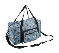 Eco Chic Sac fourre-tout de cabine recyclé, léger et pliable, résistant à l'eau, sac de voyage sous le siège, Bumble Bees Bleu, Décontracté