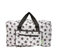 Eco Chic Sac fourre-Tout léger et Pliable | Résistant à l'eau - pour Le Sport, la Gym, Le Week-End | Fabriqué à partir de Bouteilles en Plastique recyclé (Bourdons Gris)