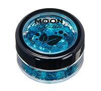 Eco Chunky Glitter de Moon Glitter biodégradable - 100% Cosmétique Bio Glitter pour visage, corps, ongles, cheveux et lèvres - 3g - Bleu