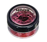 Eco Chunky Glitter de Moon Glitter biodégradable - 100% Cosmétique Bio Glitter pour visage, corps, ongles, cheveux et lèvres - 3g - Rose Sombre