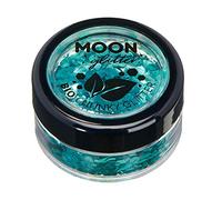 Eco Chunky Glitter de Moon Glitter biodégradable - 100% Cosmétique Bio Glitter pour visage, corps, ongles, cheveux et lèvres - 3g - Turquoise