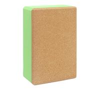 Eco Cork Yoga Brick - Bloc d'exercices avec support solide, surface de préhension texturée, design léger et portable | Pour la stabilité des postures, l'entraînement Pilates, la physiothérapie, la