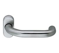 ECO D 116 Poignée de porte (poignée de porte) sur rosace ovale, poignée de porte en acier inoxydable mat