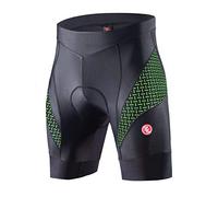 Eco-daily Cuissard de cyclisme rembourré pour homme Noir/vert Taille XL