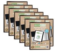 eco-eco A4 50% Recyclé 40 Pocket Couleur Noir Présentation Affichage du Livre (Paquet de 12)