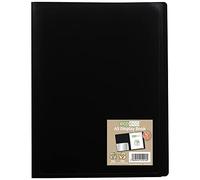 eco-eco A5 100% Recyclé 40 Pocket Couleur Noir Flexicover Affichage du Livre