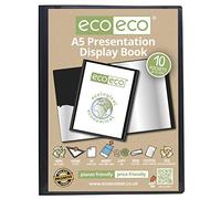 eco-eco eco041 Porte-vues 10 pochettes 50% recy s Noir Format A5