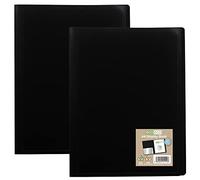 eco-eco Eco114x2 Lot de 2 porte-documents A4 100% recy vec couverture souple Noir
