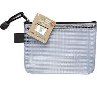 eco-eco Mini 95% Recyclé Super Clair Transparent Sac Solide avec Noir Zip de Fermeture (Paquet de 12)