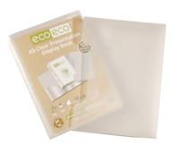 eco-eco Porte-vues transparent avec pochettes en plastique et boîte de présentation transparente Format A5 50% recyclé 100 pochettes