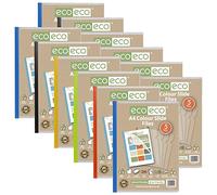eco-eco Sac A4 50% recyclé 60 dossiers Easy Slide avec barre à clip colorée pour rapport de projet, eco117 x 12