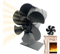 ÉCO FAN POSE POLIÉE DE CHATEUR - FANTAGE DE FIEU DE FIEURES D'OPÉRATION AVEC avec une conception en aluminium à 6 lames et un noyau thermoélectrique durable, un circulateur de sauvegarde d'énergie | V